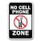 Signmission Safety Sign, 12 in Height, Aluminum, 18 in Length, No Cell Phone - No Cell A-1218 No Cell Phone - No Cell - alternate 1